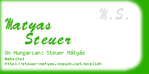 matyas steuer business card